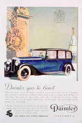 Anúncio da Daimler Straight 8, 1935