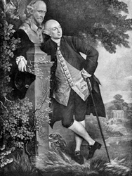 David Garrick 1717-1779, ator inglês, dramaturgo, gerente e produtor de teatro, 1905