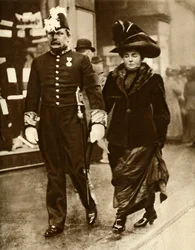 David Lloyd George e sua esposa Margaret, 1910, 1935.