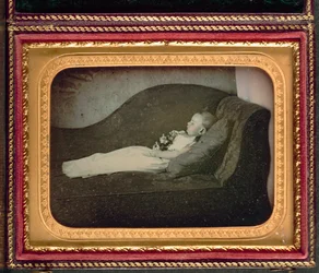 Criança morta em um sofá, c. 1855