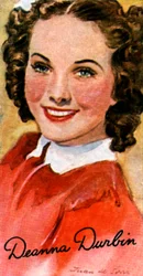 Deanna Durbin, 1921-1999, cantora e atriz em filmes de Hollywood das décadas de 1930 e 1940, século XX