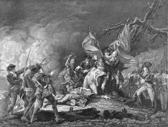 Morte do general Montgomery em Quebec, em dezembro de 1775.