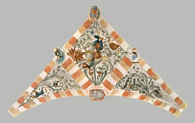 Decoração em St Peters Church, Bastogne, Bélgica, 1928.