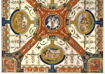 Decoração na Villa Madama, Roma, Itália, 1928.