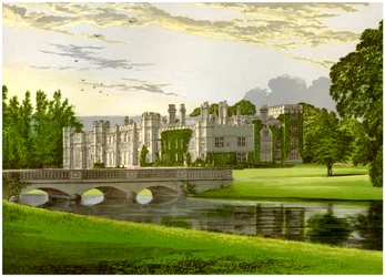 Deene Park, Northamptonshire, casa da Condessa de Cardigan, c1880