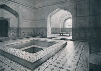 Délhi. Banhos reais no palácio, c1910.