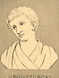 Demóstenes, 384-322 aC, 1830.