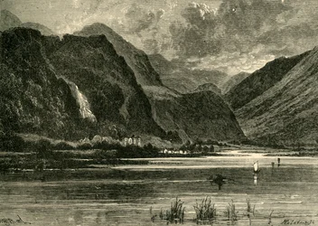 Derwentwater, olhando para Borrowdale, 1898.