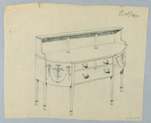 Design para Aparador com ornamento neoclássico, outubro de 1900