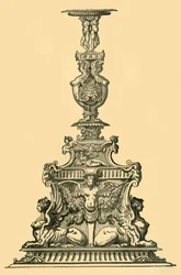 Design para um candelabro, século XVI, 1881.
