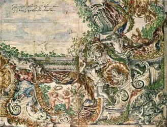 Projeto para uma pintura no teto, Áustria, 1928.