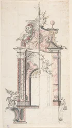 Desenho para Altar com Variante, século XVIII.