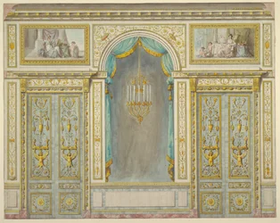 Projeto para a decoração da parede do apartamento de Maria Antonieta no Palácio de Fontainebleau