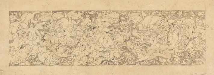Desenho de Animais e Plantas Entrelaçados, século XVIII-XIX.