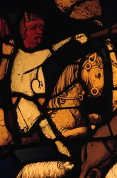 Diabo em um cavalo, detalhe