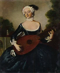 A irmã favorita Friedr. D. Gr. 1709-1758. - Pintura de Pesne, 1934.