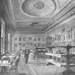 Sala de jantar do clube Garrick, 1897
