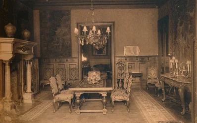 Sala de jantar na Embaixada Cubana em Bruxelas, Bélgica, 1927.