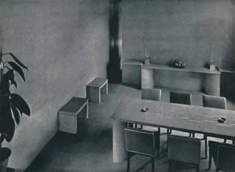Sala de jantar do arquiteto Oliver Hill, FRIBA, 1942