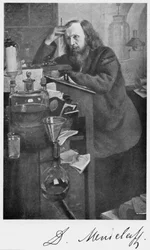 Dmitiri Ivanovich Mendeleyev 1834-1907, químico russo, c1900s