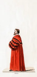 Doctor Butts, figurino para a peça de Shakespeares, Henrique VIII, século XIX
