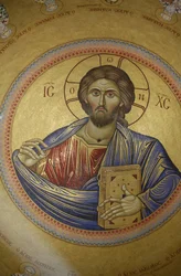 Cúpula da igreja ortodoxa grega Katholikon na Igreja do Santo Sepulcro, Jerusalém, Israel