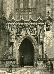 Entrada da capela dos reis Faculdade, 1898.