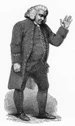 Dr. Johnson, inglês, letras, c1780