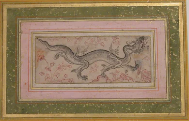 Dragão em uma paisagem, século 16.