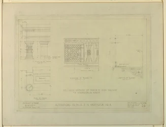 Desenho, Alterações a 14 15 16 Washington Square North, Sketch No. 24
