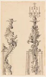 Desenho, design para um suporte de vela