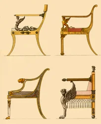 Cadeiras de sala de estar, 1808, 1946.