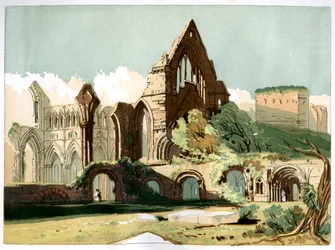 Abadia de Dryburgh, c1850