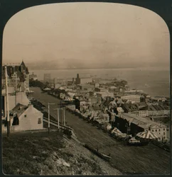 Dufferin Terrace, Cidade Velha e Rio São Lourenço da Cidadela, Quebec, Canadá, 1906