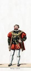 Duque de Suffolk, figurino para peça de Shakespeares, Henrique VIII, século XIX