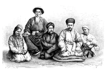 Dungans e Taranchis, tipos e figurinos, c1890