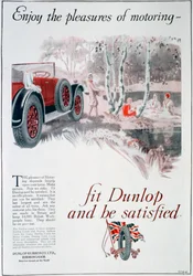 Anúncio pneus Dunlop, 1925