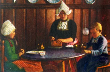 Povo holandês em trajes tradicionais, c1928.