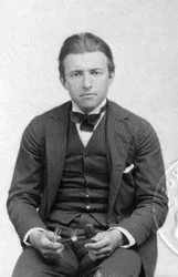 Fotografia do passaporte de Claude Rains 1889-1967, ator inglês, início do século XX