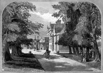 Frente leste e entrada principal, Sandringham, Norfolk, 1887