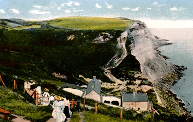 Ecclesbourne Cliff, Hastings, East Sussex, início do século XX