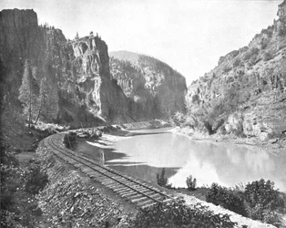 Echo Cliffs, garganta do rio grande, Colorado, EUA, c1900.