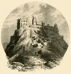 Castelo de Edimburgo, como era antes do cerco de 1573, 1890.