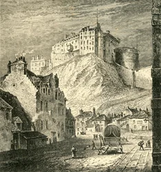 Castelo de Edimburgo, dos Reis Mews, 1825, 1890.