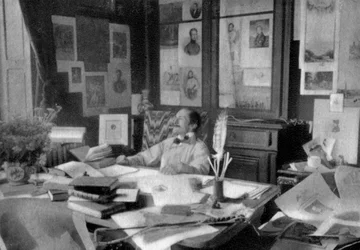 Edmond Rostand, poeta e dramaturgo francês, 1908