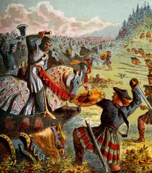Edward I ataca Escócia, c1850