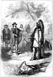 Edward Winslows visita a Massasoit, século XVII c1880