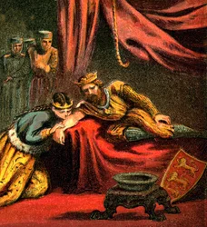 Edward de Woodstock, Príncipe de Gales, com sua esposa, Joan, Princesa de Gales, c1850