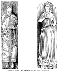 Efígies de Richard I e Berengaria, do túmulo em Fontevrault Abbet, França