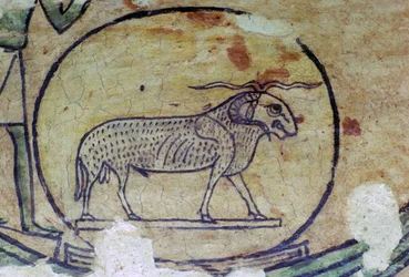 Pintura egípcia de Amon como um carneiro